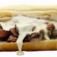Beef Queso Sandwich (Toasted) · Hot roast beef. TOPZ recommends: topped with jalapeños and our white Cheddar queso.
