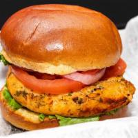 Salmon Burger · Subtle rich fish burger. topping lettuce cheese onion sydney’s sauce