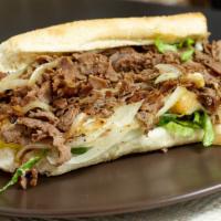 Philly Cheese Steak · Free fixing on subs.