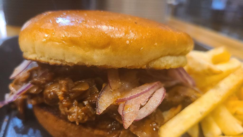 Bbq Brisket Sandwich · Slow cooked certified angus beef brisket, with our signature rocoto BBQ sauce and salsa criolla, brioche bun