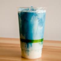 Blue Hawaii Lemonade · Coconut lemonade with blue majik powder.