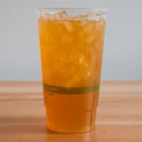Iced Tropical Passionberry Green Tea · Iced tea comes unsweetened.