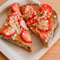 Lilikoi Toast · Regular. Lilikoi butter, strawberry, macadamia nuts.