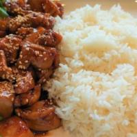 Com Ga Nuong / Grilled Chicken With White Rice · 