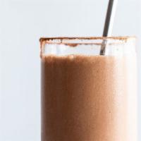 Peanut Butter Cup Smoothie  ( Protein Smoothie ) · Almond milk, peanut butter, chocolate whey protein and oats.