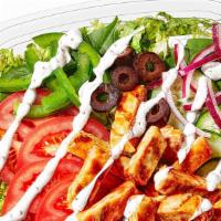 Grilled Chicken Salad · Mixed Greens, Grilled Chicken, Cheese,
Choice Of Dressing.