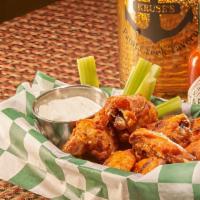 Tavern Wings · Fried & grilled with tavern sauce also available in honey bbq or buffalo style with creamy b...
