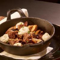 Steak & Roasted Mushroom Skillet* · With herb boursin cheese *contains raw or undercooked ingredients consuming raw or undercook...