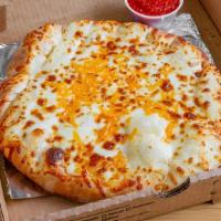 Cheese Pizza (Medium) · Our special blend of 100% fresh natural cheeses and our secret recipe pizza sauce.