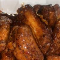 8 Pieces Whole Wings With Fries · Choose from a variety of flavors. Served with one dipping of ranch or blue cheese.