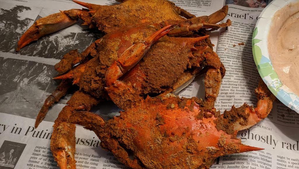 Medium Male Steamed Crabs · Only the best male crabs from our docks in Louisiana and Maryland. Seasoned with our famous seasoning, packaged with care and delivered to your door. We do not ship live crabs.