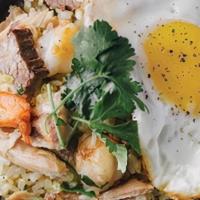 Triple X Fried Rice~ · Steak, shrimp, chicken, scrambled egg, flavored with Me’s (Mom’s) secret blend of spices and...