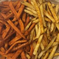 1/2 And 1/2 Fries · half old school half sweet potato