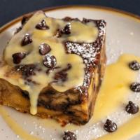 Chocolate Bread Pudding · homemade vanilla bourbon sauce