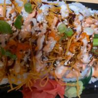 Memphis Roll (12Pcs) · Tempura shrimp, avocado, spicy crawfish, cream cheese, crab meat inside, fried sweet potatoe...