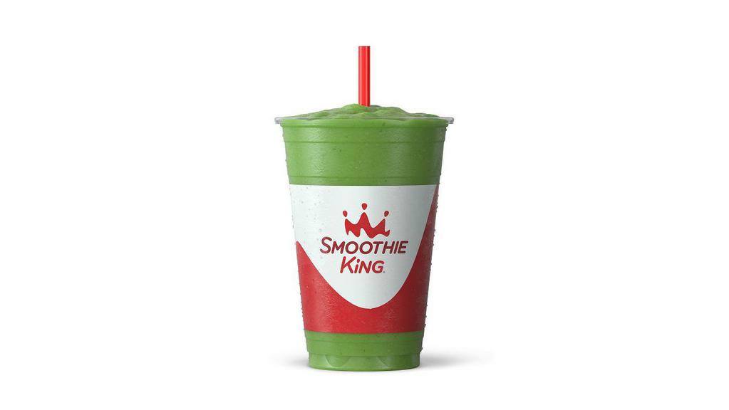 Slim-'N-Trim™ Veggie · Protein blend, gladiator® protein, lean1™ protein, fiber blend enhancer, organic spinach, kale, and ginger, bananas, mangoes, apple pineapple juice blend. Served in Vio® biodegradable foam cup to ensure the best quality smoothie. 240-470 cal