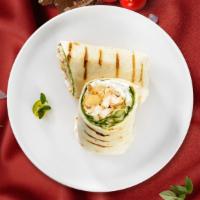 Terrific Tuscany Wrap · Grilled chicken with spinach, roasted peppers, and mozzarella cheese with balsamic vinegar o...