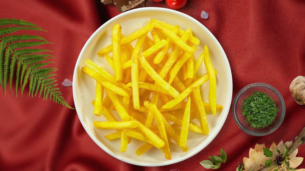 Fries & Shine · Idaho potato fries cooked until golden brown and garnished with salt.