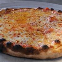 Cheese Pizza · Tomato sauce, mozzarella and grated cheeses.  Red tomato sauced-based,  all others white.