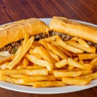 Steak And Cheese  · Steak sub includes cheese, green peppers, onions, lettuce, tomato and mayonnaise with french...