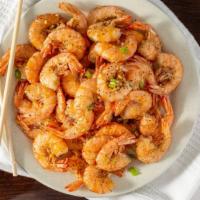 Black Peppered Shrimp · Sauteed the shrimp in scallions and peppers while using small flame to heat it to the right ...