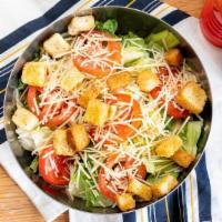 Catering Caesar Salad · Mixed lettuce topped with shaved parmesan, tomatoes and croutons. . ** Try adding Grilled Ch...