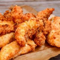 So Fly Chicks Strips Big Dinner Plate · Freshly breaded seasoned fried chicken strips. Served with more protein and choice of sides:...