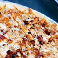 Bbq Chicken Pizza · Chicken, bacon, onions and BBQ sauce.