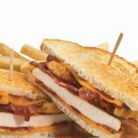 Chicken Bacon Melt · Grilled Chicken, 3 slices of bacon, Swiss and American cheese  on grilled rye.