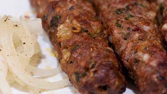 Seekh Kabab · Small pieces of lamb marinated with herbs and spices then skewered and grilled.