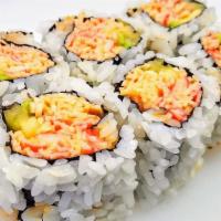 Spicy California Roll · Rice, Seaweed, Spicy Crab Salad, Avocado and Crunch