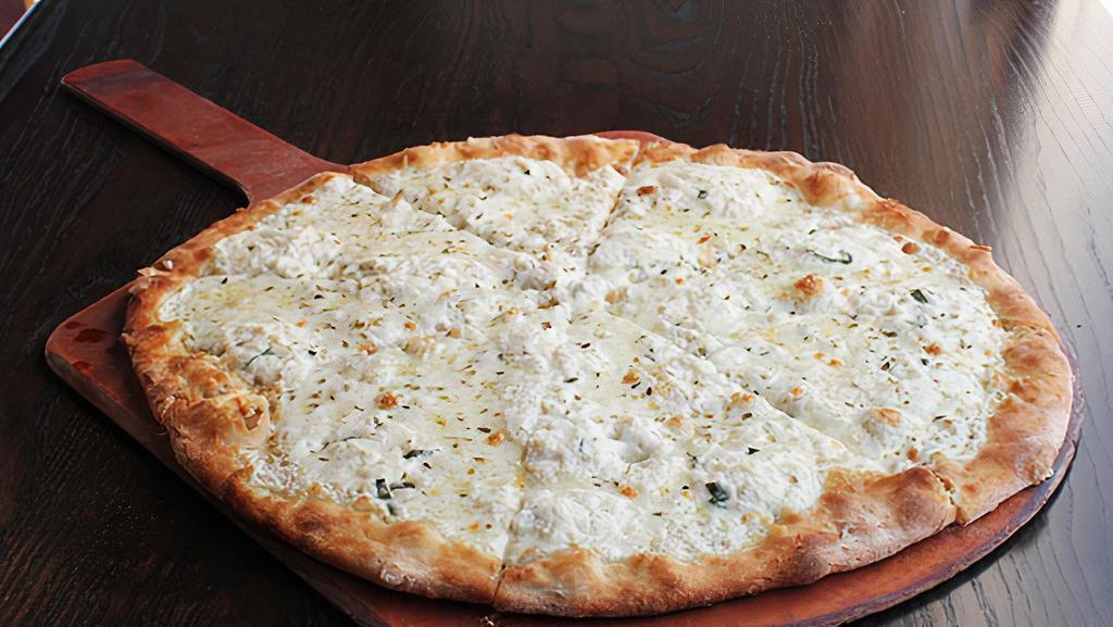 Ricotta Infusion · Ricotta cheese infused with Romano, basil, garlic and olive oil, sprinkled with oregano.
