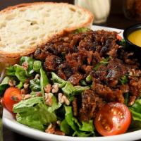 Coal Fire · Brown sugar roasted, thick cut
applewood bacon, pecans, cherry tomatoes and crisp
romaine le...