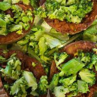Potato Skins · Whiz and choice of broccoli or bacon.