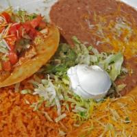 Combo 1 (Choose One) · Taco, Enchilada, Tamale, Chimichanga, Burrito, or 
Chile Relleno. 
SERVED WITH MEXICAN RICE ...
