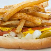 Chicago D-Dogs · Made popular during the 1940s Depression; hotdogs topped with Mustard, Diced Onions, Relish,...