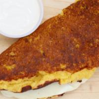 Special Cachapa · Sweet corn pancakes with cheese. | Cachapa con queso.