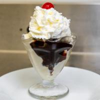Ice Cream Sundae · two scoopes: vanilla, chocolate, or strawberry. with whipped cream