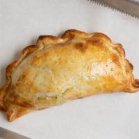 Spinach And Cheese Empanada (Baked) · Spinach, onion, provolone, and mozzarella cheese.
