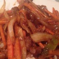 B-1. Shredded Spicy Beef · Hot & Spicy. Shredded beef stir fried with shredded carrots and celery in a spicy brown sauc...