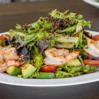 Mixed Greens · Vegetarian option, gluten-friendly. Seasonal Blend of Organic Greens, Avocado, Tomatoes,
Toa...