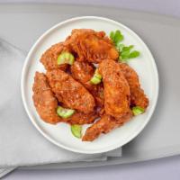 Spice Side Vegan Wings · (6 pieces) Fresh vegan chicken wings breaded, fried until golden brown, and tossed in spicy ...
