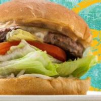 Turkey Burger · Served on a Wheat Bun with Mayonnaise, Lettuce, Tomatoes, Red Onions and Pickles