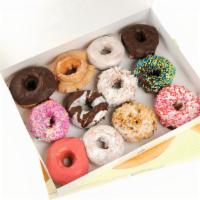 Dozen Assorted Donuts · Customize your dozen by choosing any variety of our classic donuts. This dozen can include a...