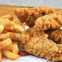 Chicken Strips With Crispy Fries (5) · 1376 calories.