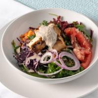Nature'S Plate Salad · Marinated kale, arugula, tomato, red onion, shredded carrots, shredded beets, shredded cabba...