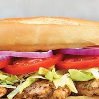 Grilled Chicken Hot Sub · Grilled marinated chicken breast tenders.