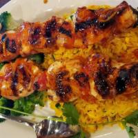 Chicken Skewers / Gà Xiên · 20 minutes waiting. Tender marinated skewered white meat chicken grilled to perfection, serv...