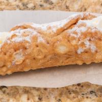 Large Cannolis · Fried pastry with a sweet creamy filling.