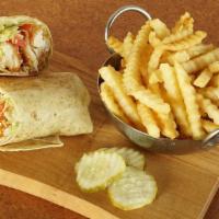Chicken Bacon Ranch Wrap · Herb Flour Tortilla Filled With Homemade Chicken Tenders, Chopped Bacon, Swiss Cheese, Shred...